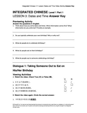 Lesson 18. . Integrated chinese lesson 13 workbook answers